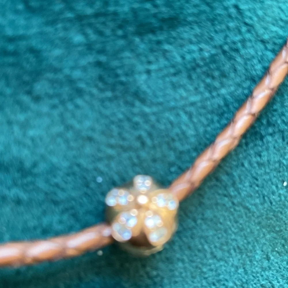 NWT 626 PANDORA  on the  Brown leather  Bracelet &  7 prices  of charm - Picture 12 of 16